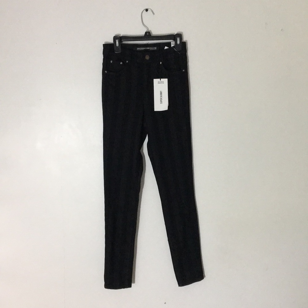 Black Zara Striped Denim Jeans